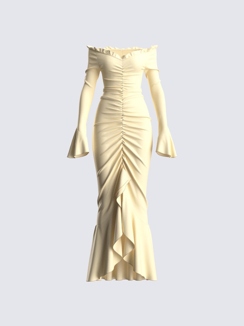 Finesse Yellow off-the-shoulder dress Rafella L LL3-35